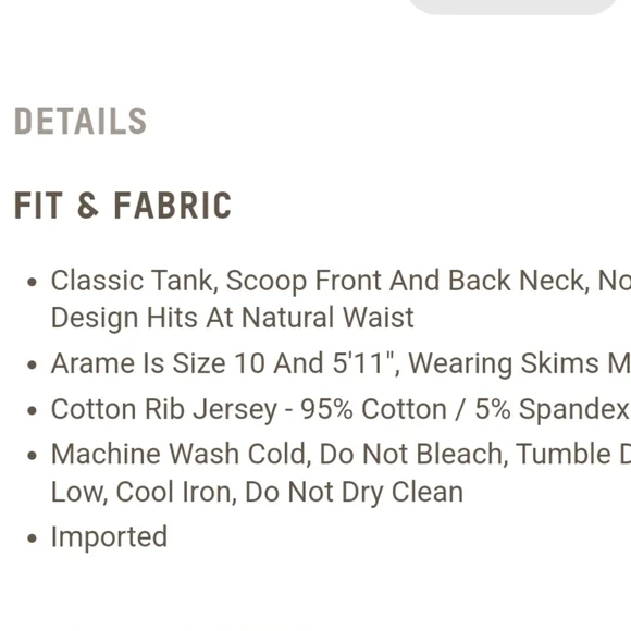 Skims Cotton Rib Tank - onyx black - Picture 6 of 9